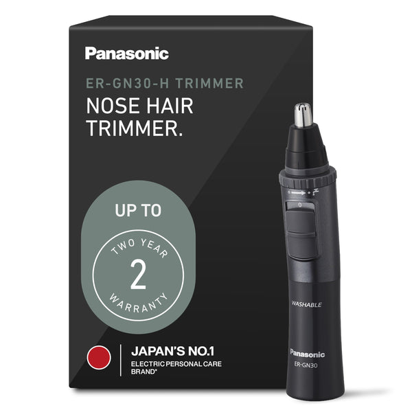 Panasonic Men’s Ear and Nose Hair Trimmer, Wet Dry Hypoallergenic Dual Edge Blade, Ear Hair Trimmer for Men - ER-GN30-H Black 1 Count (Pack of 1)
