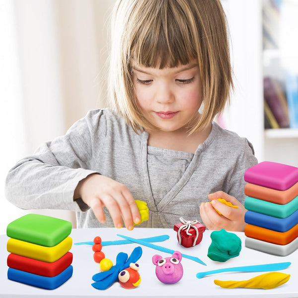 ESSENSON Magic Clay - Air Dry Clay 24 Colors, Modeling Clay for Kids with Tools, Toys Gifts for Age 3 4 5 6 7 8+ Years Old Boys Girls Kids