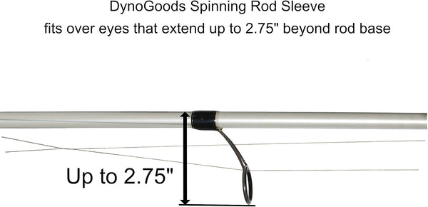 Fishing Rod Sleeve, 3 Pack, 7ft Spinning Rod Protector/Rod Sock/Rod Cover Black