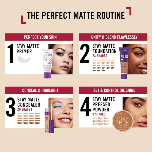 Rimmel London Stay Matte - 111 Fair - Concealer, 24-Hour Wear, Shine Control, Fights Free Radicals, 0.23oz Fair 0.23 Fl Oz (Pack of 1)