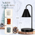 Candle Warmer Lamp,Electric Candle Warmer with Dimmable Light,Scented Wax Melter,No Smoke,Compatible with Various Jar,With 2 Light Bulbs,Home
