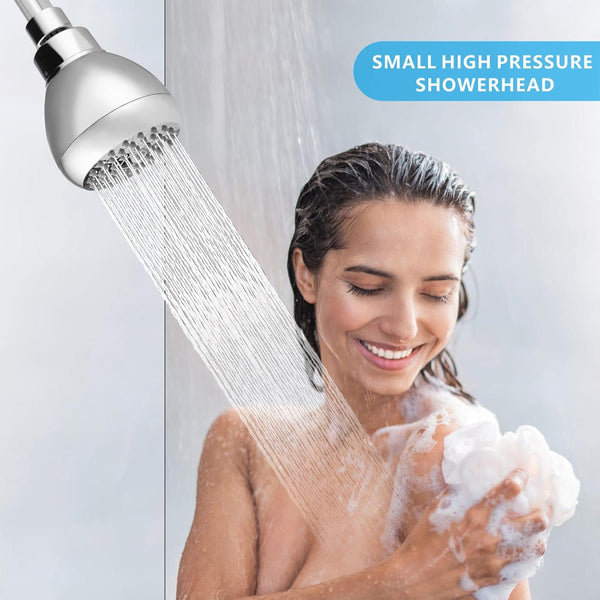 High Pressure Shower Head - Powerful Bathroom Pressure Boosting Showerhead - Perfect Universal Replacement for Rain Shower Heads(Chrome)