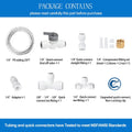 Ice Maker Water Line Kit - Food Grade Refrigerator/Fridge Water Line Kit,25FT 1/4In O.D.Water Line with Quick Fittings, for Adding a Branch