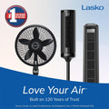 Lasko High Velocity Portable Utility Fan - Adjustable Air Mover Blower Fan for Bedroom, Office Desk, Garage, and Home - With 2 Outlets 120V - 3