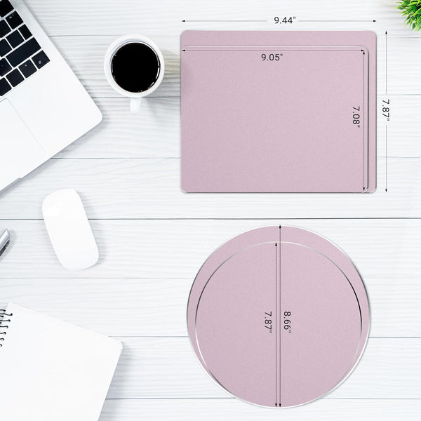 Metal Mouse Pad,Aluminum Mouse Pad,Hard Silver Metal Aluminum Mouse Pad,Office and Gaming Metal Aluminum Mouse Pad,20 * 20Cm,Rose Gold