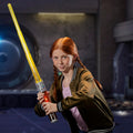 STAR WARS Lightsaber Forge Kyber Core Jedi Knight Yord Fandar, Officially Licensed Yellow Customizable Electronic Lightsaber, Toys for 4 Year Old
