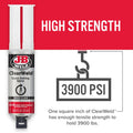 J-B Weld ClearWeld 5 Minute Epoxy, Clear, Syringe, 2 Pack, 50112-2 25ml - 2 Pack