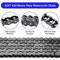 420 Motorcycle Chain 132 Links - 420 Chain for 50 70 90 110 125cc 212cc TaoTao Coolster Apollo Baja Kazuma Chinese ATV, 420 Chain for Mini Bike Go