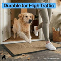 GORILLA GRIP 100% Waterproof All-Season WeatherMAX Doormat, US Designed Natural Rubber, Stain and Fade Resistant, Low Profile Indoor Outdoor Door