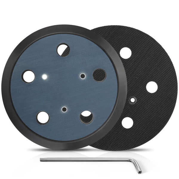 2 Pack 5 Inch 5 Hole Orbital Sander Replacement Pad for Porter Cable 333 333VS Random Orbit Sanders - Hook and Loop Sanding Pad Parts for Porter