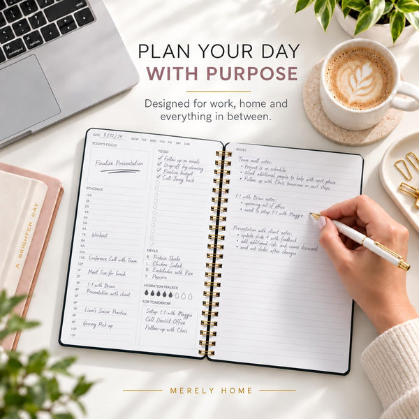 Undated Daily Planner | 8.25ÃÂ¢ÃÂÃÂ X 11.75ÃÂ¢ÃÂÃÂ Work To-Do Notebook | ADHD Academic Organizer | Multi-Layout | Men and Women Planner