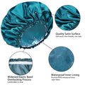 Shower Caps for Women, 4 PCS Reusable Waterproof Bath Cap Solid Color