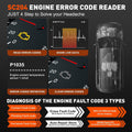 CGSULIT Scan Tool SC204 OBD2 Scanner, Check Engine Light Code Reader with Reset, One-Click I/M, Clear Error Code, DTC Lookup & More, Car