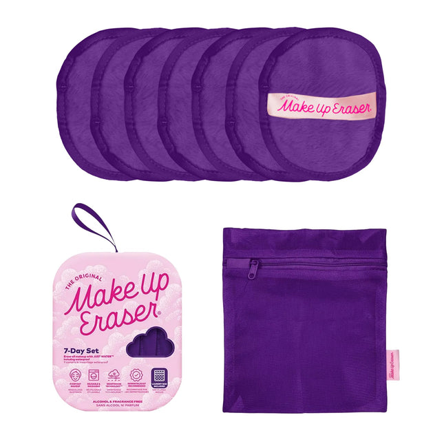 7-Day Set, Erase All Makeup with Just Water, Including Waterproof Mascara, Eyeliner, Foundation, Lipstick, Sunscreen, an