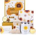 Birthday Gifts for Women Mothers Day Gifts - 8 Pcs Sunflower Gift Baskets for Women, Get Well Gift for Her, Happy Birthday Gift for Mom Sister