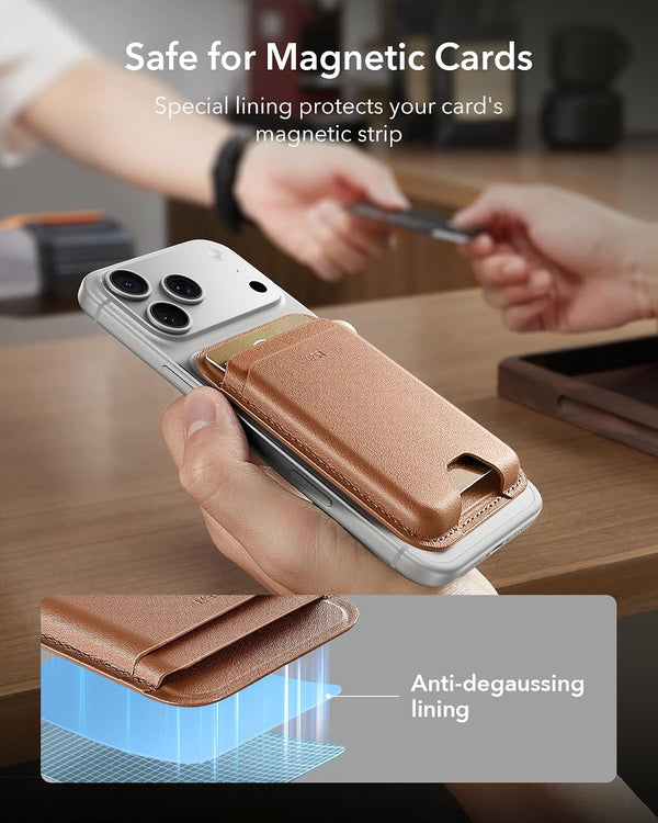 ESR for MagSafe Wallet, 5 Card Holder with RFID Blocking, MagSafe Sticker Included, Slim Magnetic Wallet for iPhone 17e/17/16/15/14/13/12 Series
