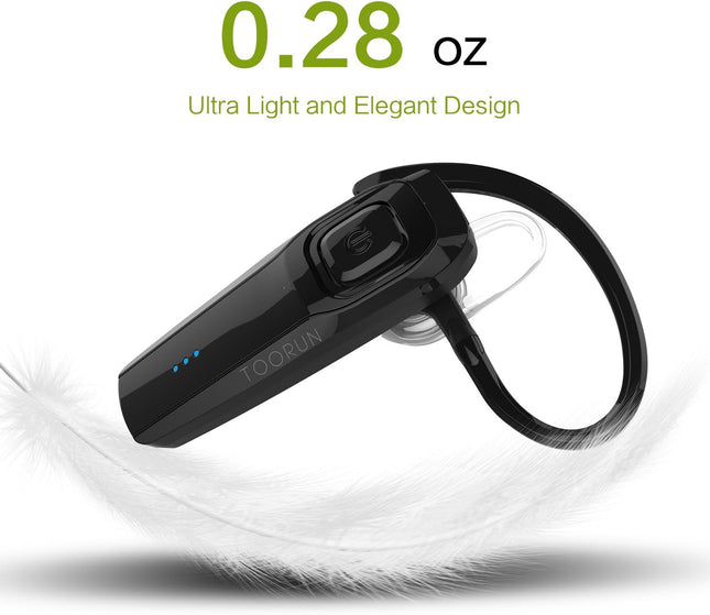 Bluetooth Headset, M26 Bluetooth Earpiece Handsfree V5.0 Wireless Headphone with Noise Cancelling and Microphone Compati