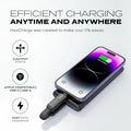 Statik Hexcharge Keychain Charger Cable - Portable 4 in 1 Charging Cable Key Ring, 60W Fast Charging, Universal Multi Charging, Compatible with