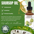 Virgin Soursop Oil (Anona Muricata, Graviola, Guanabana) – 100% Pure, Organic, Cold-Pressed, Unrefined – 1oz - 30ml – Natural Facial Oil &