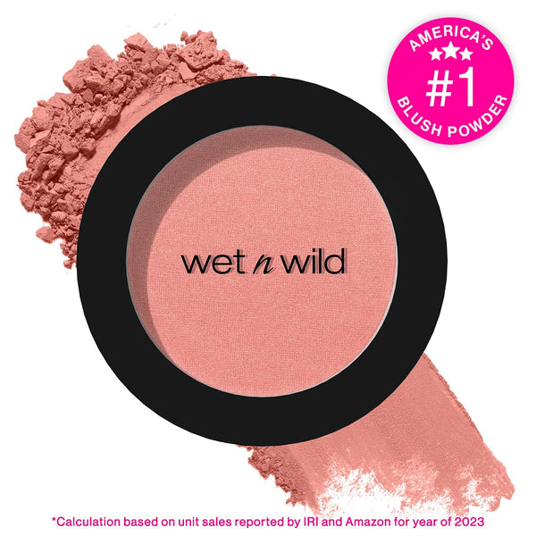 Wet N Wild Color Icon Blush, Effortless Matte Natural Sheer Glow & Seamless Blend, Luxuriously Infused Smooth Jojoba Oil, Cruelty-Free & Vegan -