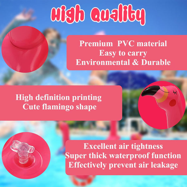 Inflatable Pool Ring Toss Games Toys, Floating Shark Flamingo Swimming Pool Ring with 6Pcs Rings, Swimming Pool Games for Kids Adults Summer Pool