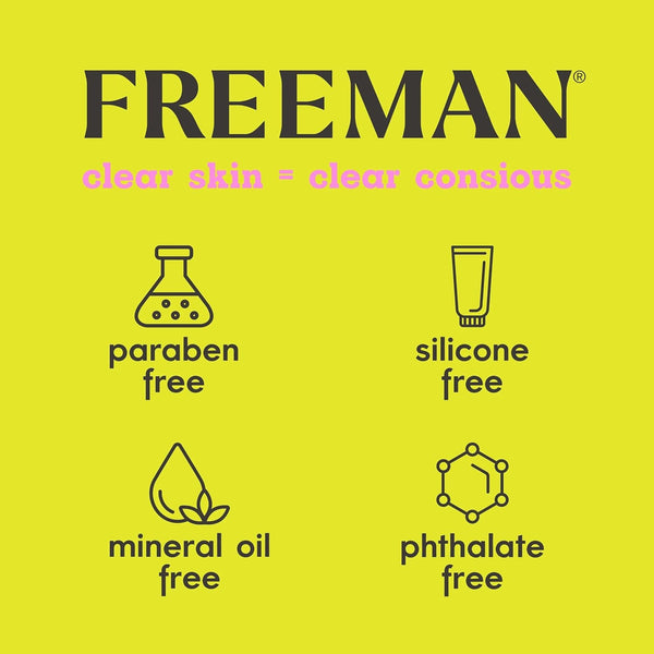 FREEMAN Pore Clearing Volcanic Ash Peel-Off Gel Facial Mask, Deep Cleansing, Removes Dirt from Pores, Not Over-Drying, Easy-To-Use, for Men, 6