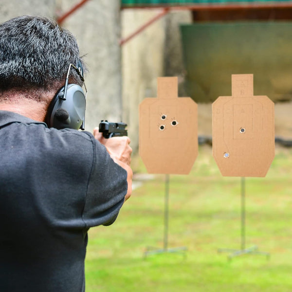 Hungdao 40/100 Pcs IPSC Cardboard Targets for Shooting Classic Silhouette Targets for The Range Tactical Practice Competitions Tactical Training