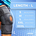 Sparthos Knee Brace for Women & Men - Meniscus Tear Support - Gray-L Gray/Black Large