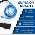 Exercise Bands with Handles, Resistance Bands with Handles, Ideal for Physical Therapy, Strength Training, Muscle Toning - Door Anchor and Starter