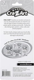 Cra-Z-Art Artist Brushes, Assorted Sizes Blist Carded, 7 Count