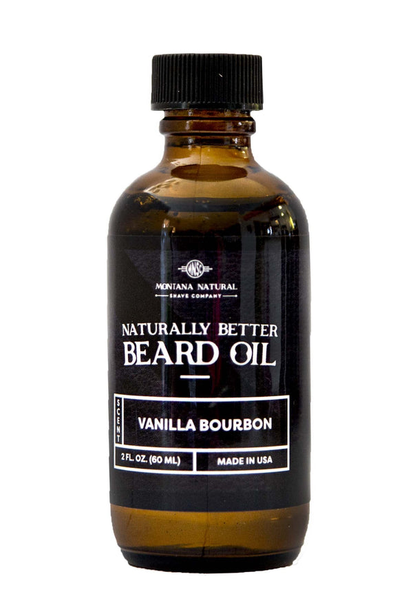 MNSC Vanilla Bourbon Naturally Better Beard Oil & Conditioner - Softens, Smooths, & Strengthens Beard Growth, Hypoallergenic, All-Natural,
