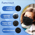 100Pcs Black Disposable Face Mask, 3 Ply Black Face Masks with Soft Elastic Ear loops Black 100 Count (Pack of 1)