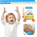 Wooden Activity Cube 7-In-1 Montessori Toy Multipurpose Educational Learning Toy for 1+ Year Old Baby Toddler Kid Boy First Birthday Gift Bead