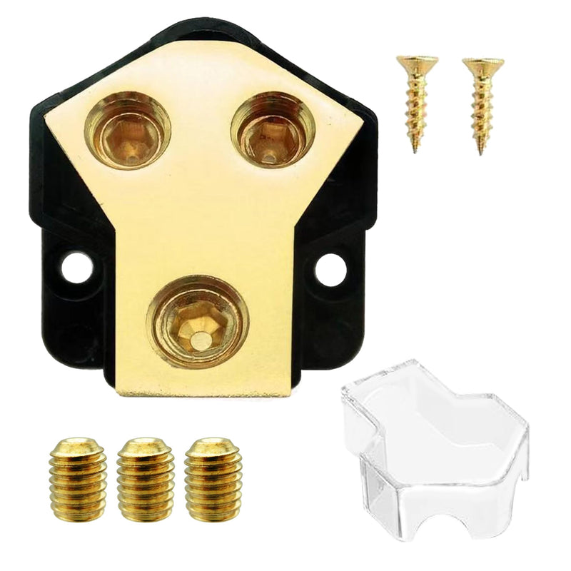 KCT 0/2/4 Gauge in 4/8 Gauge Out 2 Way Amp Power Distribution Block for Car Audio Splitter