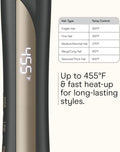 Infiniti PRO CONAIR Tourmaline Ceramic 1-Inch Flat Iron Digital Hair Straightener, 1-Inch Flat Iron to Straighten or Curl, 5 Heat Settings, for