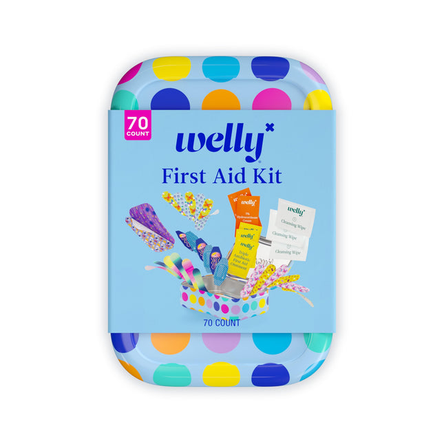 Welly First Aid Kit - Adhesive Bandages in Flexible Fabric and Waterproof, Singe
