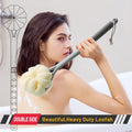 Shower Body Brush,Soft Bristles and Beautiful Pumpkin Loofah 14â Long Handle Back Scrubber Bath Mesh Sponge for Skin Exfoliating Bath,Massage