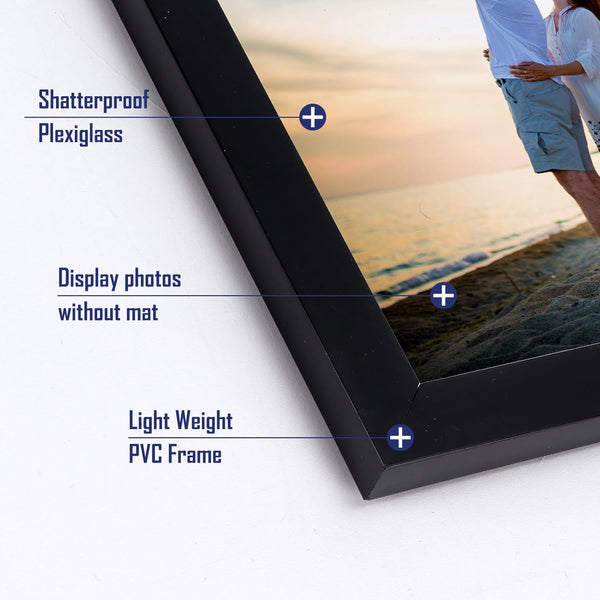 Hoikwo 18 Packs 3.5X5 Small Black Multi Picture Frames Set for Family Photos, Artwork, Light Weight Bulk 3.5 by 5 Frames Pack for Wall Hanging and