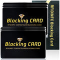 Aigee RFID Blocking Cards 6 Pack, Contactless NFC Debit Credit Card Passport Protector, One Card Protects Entire Wallet for Men and Women, New