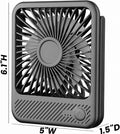 Koonie USB Desk Fan, Strong Wind Ultra Quiet Small Mini Fan, Black 5 inch Mini Black
