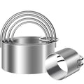 ALLTOP 5 Pieces Circle Biscuit Cutter,Professional Stainless Steel Round Cookie Cutters Tool with Ring Handle for Baking Pastry Doughnut 1
