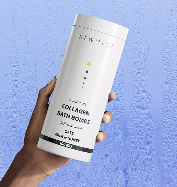 Creamy Collagen Bubble Bath Bombs with Oatmeal Milk Honey Essential Oils Luxurious Bath Gift Dry Skin Nourishment Indulge in A Blissful Bathing