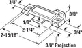 Prime-Line F 2590 Sash Lock for Vertical and Horizontal Sliding Windows – Replace Broken Sash Locks for Additional Home Security, 2-1/4” Mounting