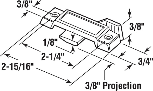 Prime-Line F 2590 Sash Lock for Vertical and Horizontal Sliding Windows – Replace Broken Sash Locks for Additional Home Security, 2-1/4” Mounting