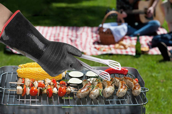 932°F Extreme Heat Resistant Gloves for Grill BBQ,Aillary Waterproof Long Sleeve Pit Grill Gloves for Fryer, Baking, Oven,Smoker,Fireproof, Oil