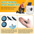 Dryer Repair Kit Fit for Samsung DV42H5000EW/A3 DV45H7000EW/A2 DV42H5200EP/A3 DV40J3000EW/A2, Includes DC97-16782A Samsung Dryer Roller,