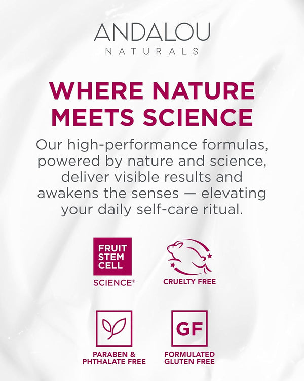 Andalou Naturals 1000 Roses Gentle Cleansing Foam | Foaming Face Wash with Rose Stem Cells & Organic Aloe Leaf Juice | Hydrating Daily Cleanser