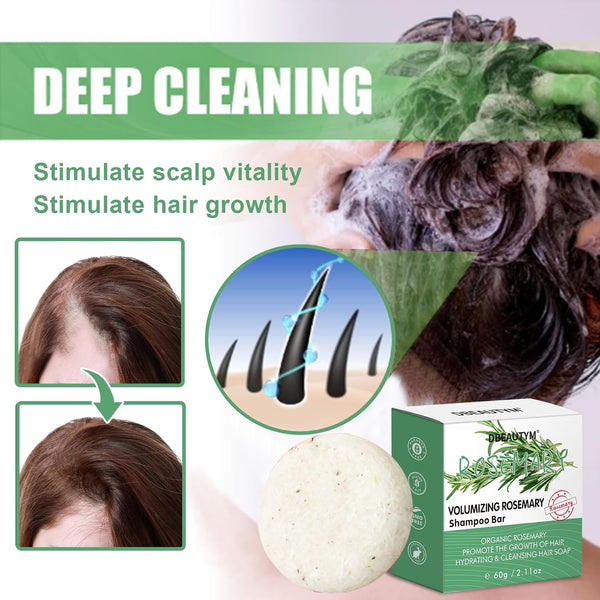 2 Pack Rosemary Shampoo Bar for Hair Growth,Deep Cleansing for Scalp Hair Loss Shampoo Soap,Organic Hair Oil Control,Solid Shampoo Bar,Refreshing