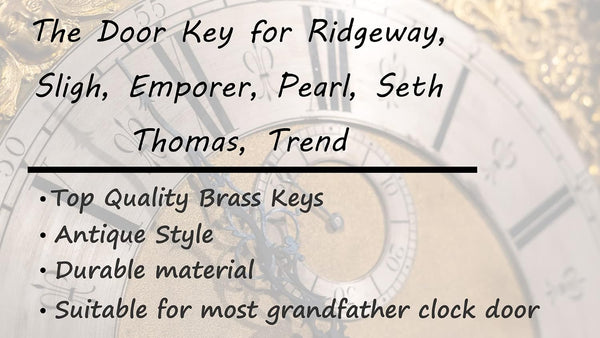 Grandfather Clock Door Key Works with Most Clocks Made Before 2004，for Ridgeway, Sligh, Emporer, Pearl, Seth Thomas, Trend