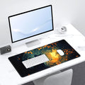 Desk Pad, Large Gaming Mouse Pad, 32" x 16", Dark Cat | XXXL Extended Waterproof Desk Mat, Non-Slip Rubber Base, Stitched Edges, Desktop Decor for